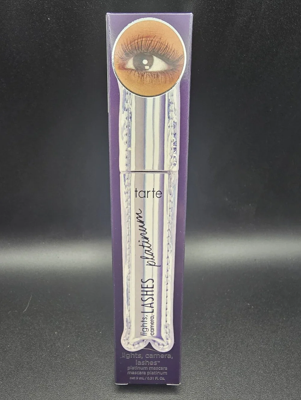 tarte Platinum Mascara in Purple and Silver Packaging